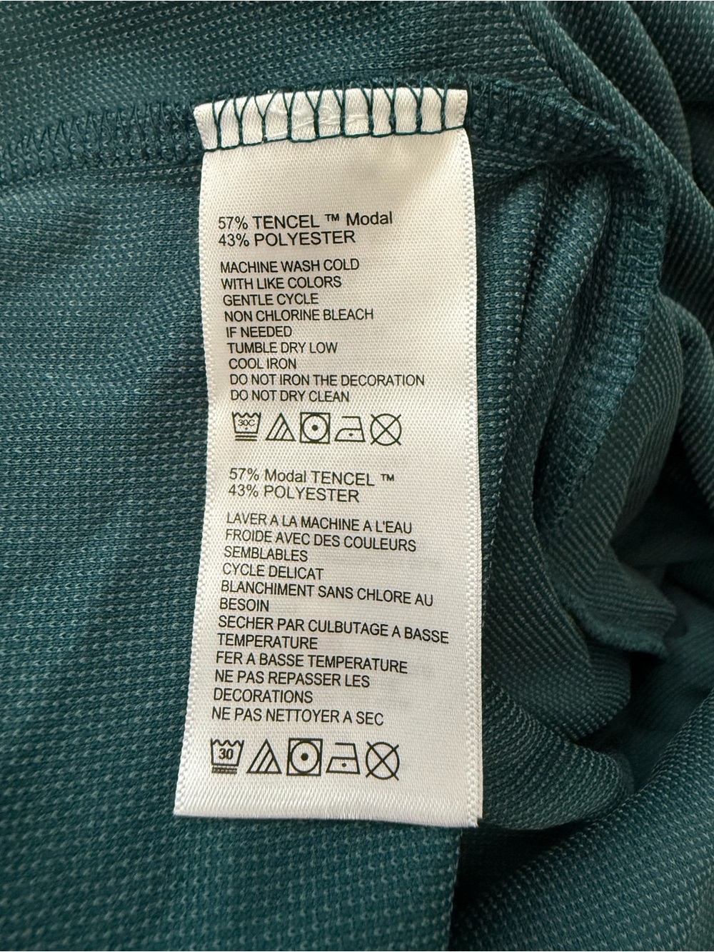 Tommy Bahama Men’s Teal Green Long-Sleeve Quarter-Zip Pullover NWT - Picture 7 of 7